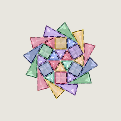 coblo pastel magnetische bouwblokken - 100 stuks - Tiny Library