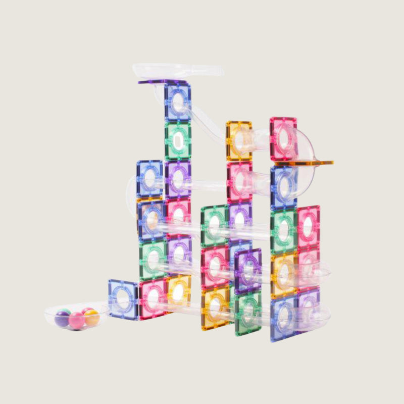 coblo pastel knikkerbaan - 100 stuks - Tiny Library