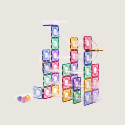 coblo pastel knikkerbaan - 100 stuks - Tiny Library
