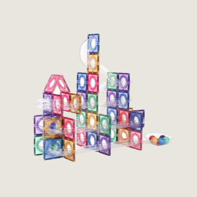 coblo pastel knikkerbaan - 100 stuks - Tiny Library