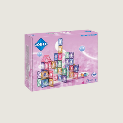 coblo pastel knikkerbaan - 100 stuks - Tiny Library