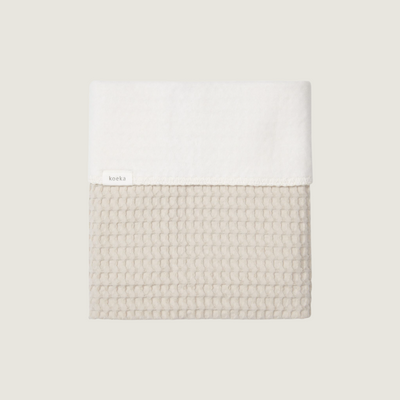 Koeka Wiegdeken Cotton Fleece Wafel Amsterdam Sand Tiny Library