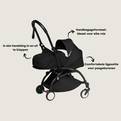 BABYZEN YOYO Buggy 6 Zwart Wieg Tiny Library USPS