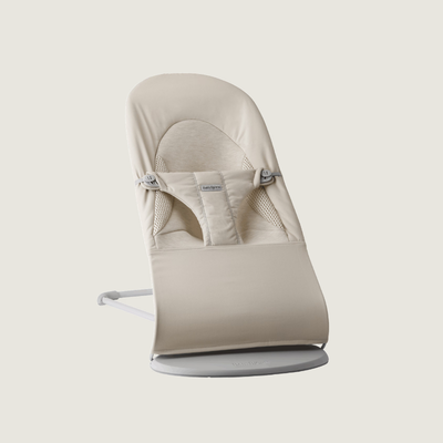 Babybjorn Wipstoeltje Balance Soft woven jersey - licht beige