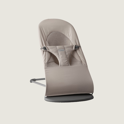Babybjorn Wipstoeltje Balance Soft woven jersey - licht beige