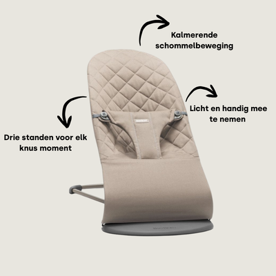 Babybjorn wipstoel zandgrijs Tiny library