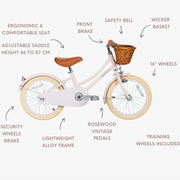 Banwood Classic Kinderfiets Pink Tiny Library Sfeerfoto