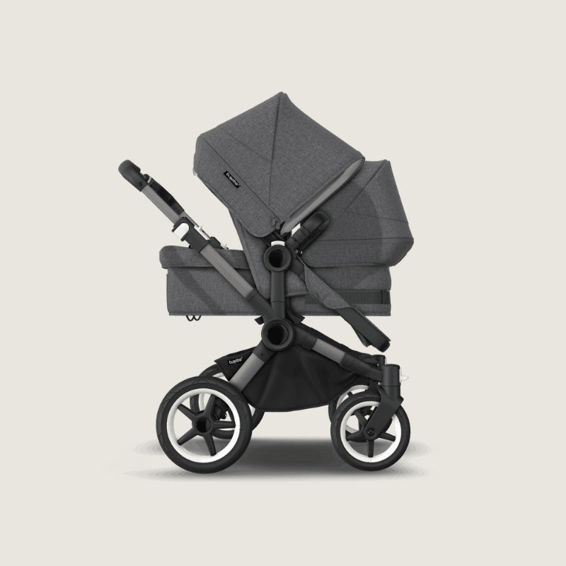 Bugaboo Donkey 5 DUO kinderwagen - Grijs Zitje - aanzicht 11