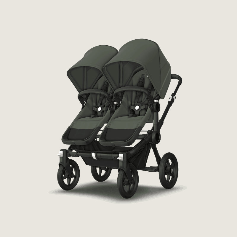 Bugaboo Donkey 5 TWIN zitje kinderwagen - Forest Green - aanzicht 11