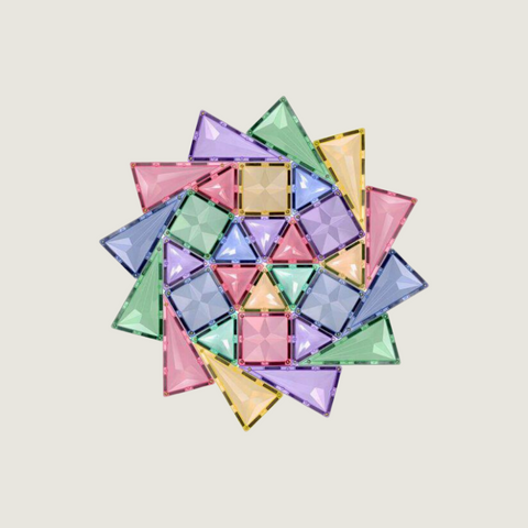 coblo pastel magnetische bouwblokken - 100 stuks - Tiny Library