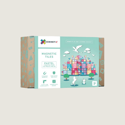 Connetix Tiles Pastel creative pack - 120 stuks - Tiny Library