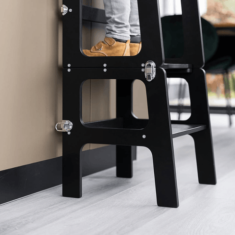jindl montessori 2-in-1 houten leertoren - Tiny Library