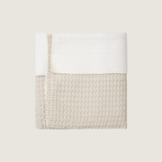 Koeka Wiegdeken Cotton Fleece Wafel Amsterdam Sand Tiny Library 