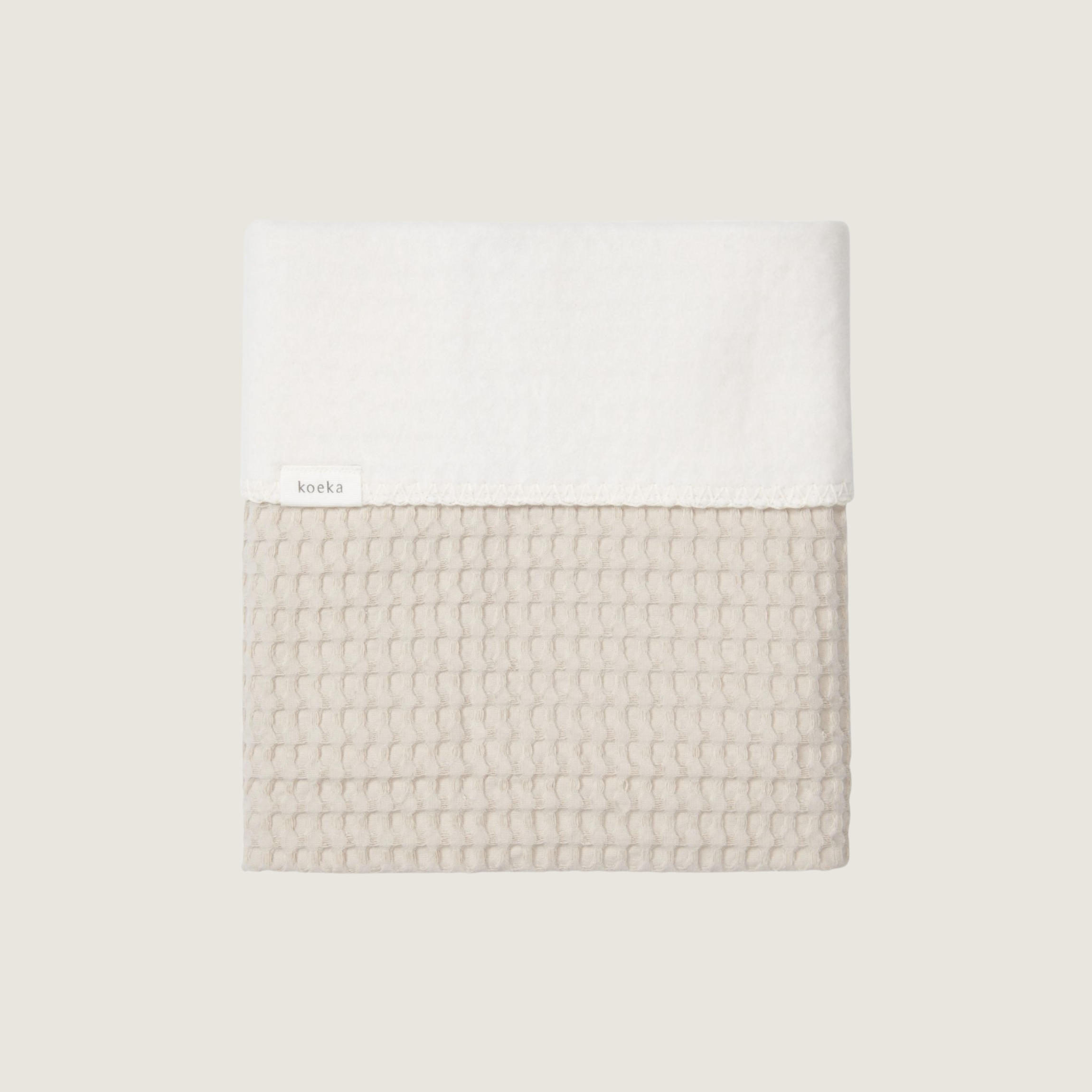 Koeka Wiegdeken Cotton Fleece Wafel Amsterdam Sand Tiny Library 