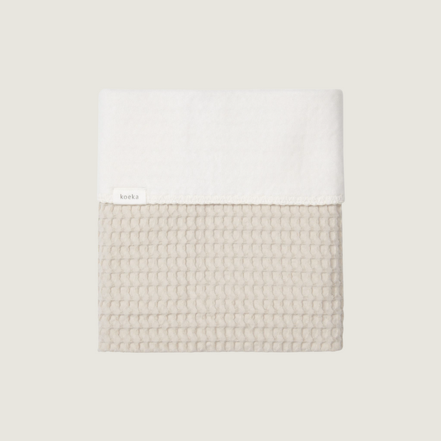 Koeka Wiegdeken Cotton Fleece Wafel Amsterdam Sand Tiny Library 