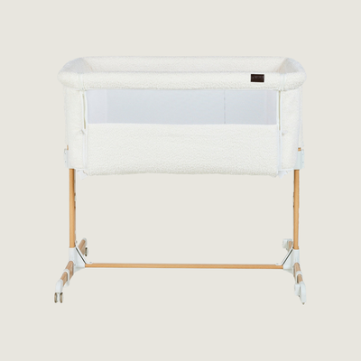 Quax side-by-side co-sleeper natural boucle - cream - Tiny Library