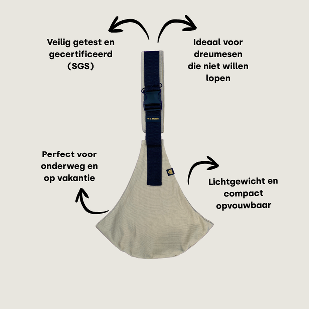 Wildride Draagzak Beige Tiny Library